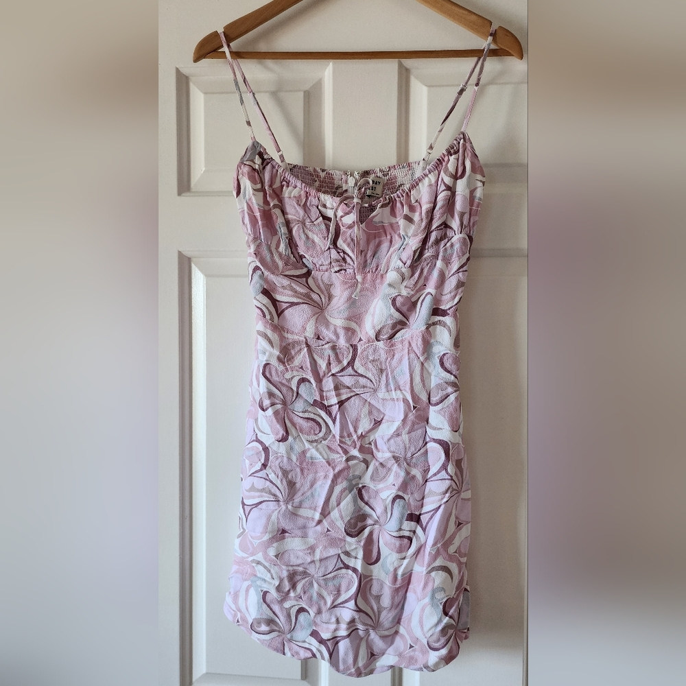 Floral Pink Spaghetti Strap Dress